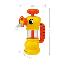 Cikoo Enfants Été Bain Eau Manuel Pompe Petit Canard Jaune Mignon Jouets De Bain