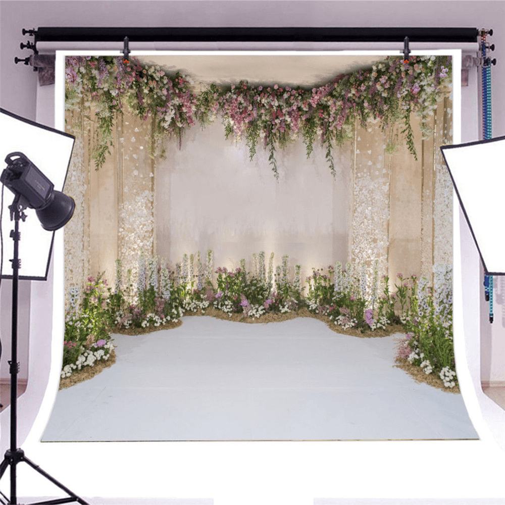 Fondos de fotografía con escena de pared con flores de Bakeey, fondos de estudio fotográfico con flores, fondo de fotografía, decoraciones de cumpleaños