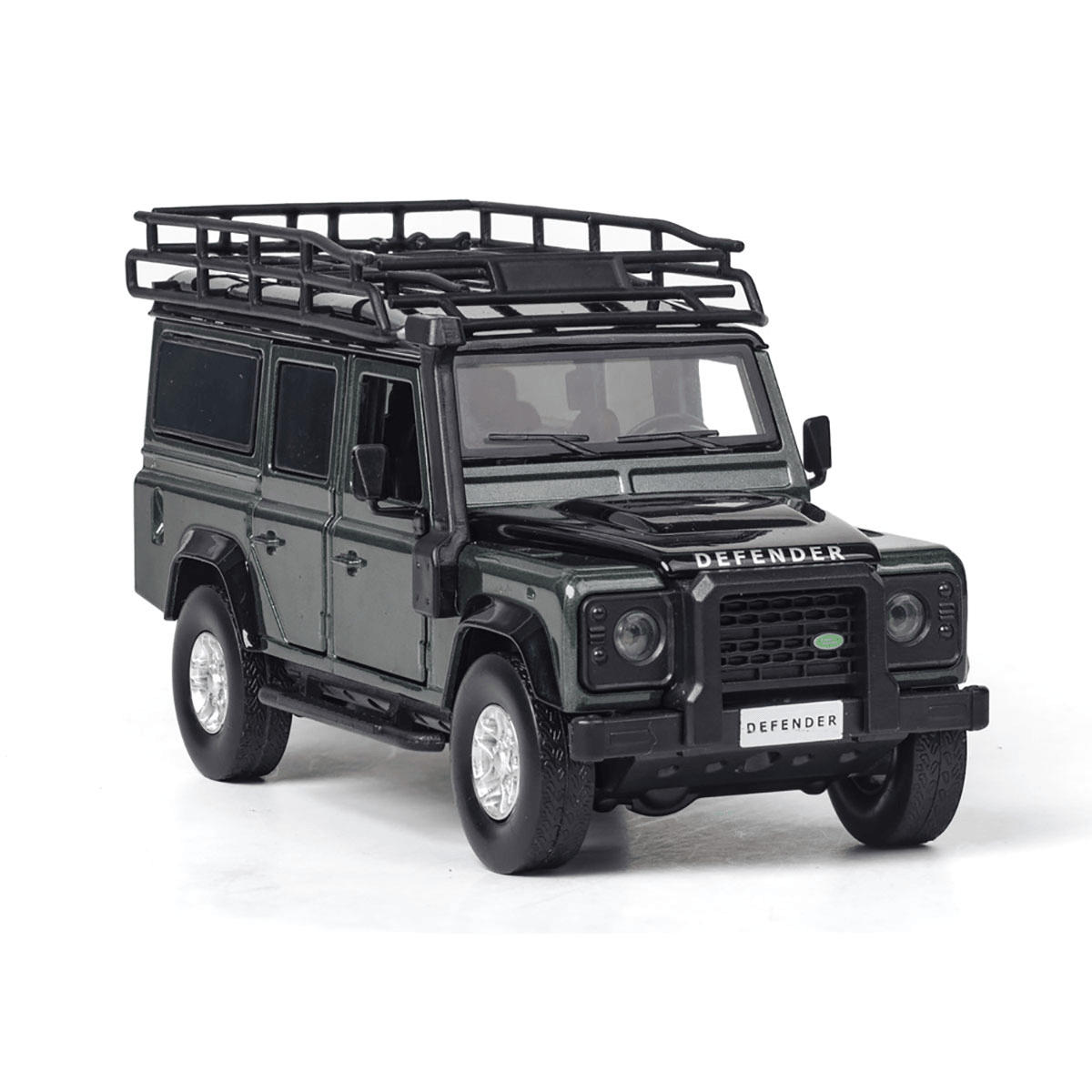 1:32 Alloy Land Rovers Defenders Rear Wheel Pull Back Diecast Car Model Toy with Sound Light for Gift Collection