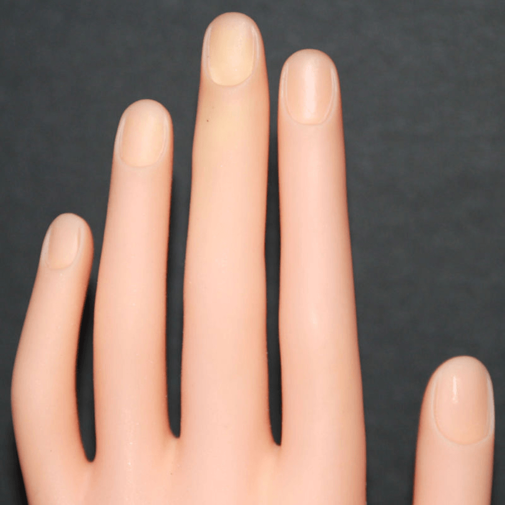 Modelo de práctica de manicura suave y flexible para mesa de entrenamiento de arte de uñas, mano falsa, reutilizable, conveniente para practicar arte de uñas, suave