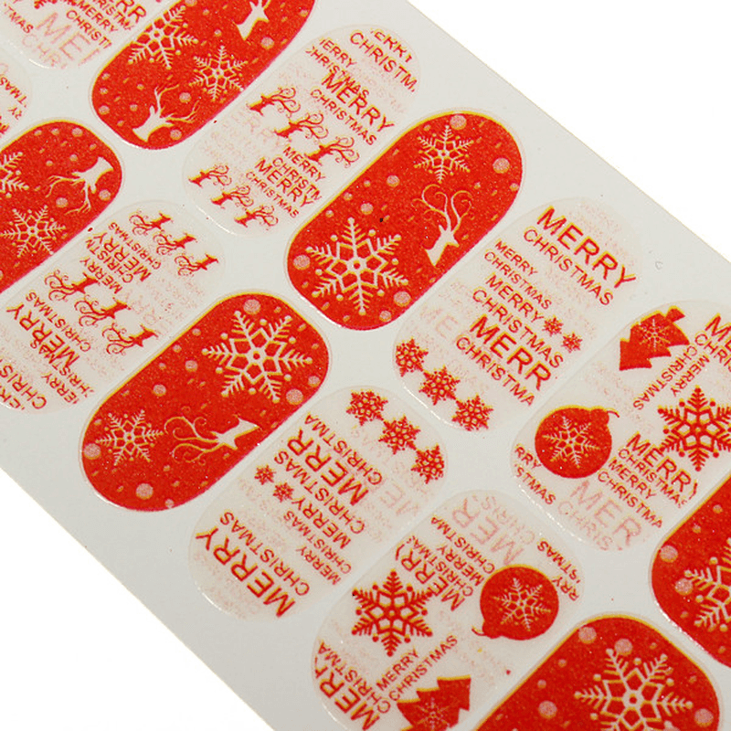 Christmas Nail Art Decoration Transfer Manicure Tips Decal Stickers