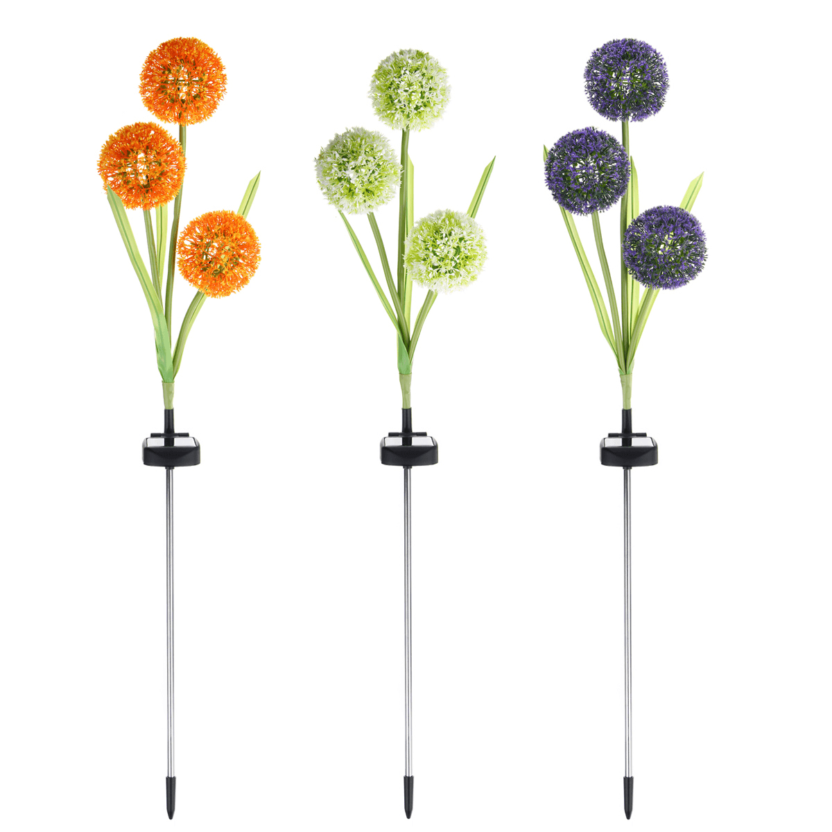 Dandelion LED Optical Fiber Solar Power Outdoor Light Lamp