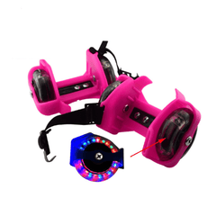 Children Magnetic Luminescence Roller Skates Flashing Wheels Luminous Roller Skating Performance Toys