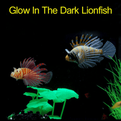 Glow in the Dark Artificial Aquarium Lionfish Ornament Fish Tank Jellyfish Decorations