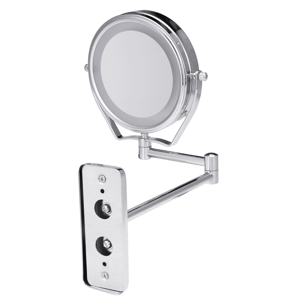 Miroir de salle de bain mural à LED de 6 pouces avec grossissement 7X pour le rasage, le maquillage et les cosmétiques