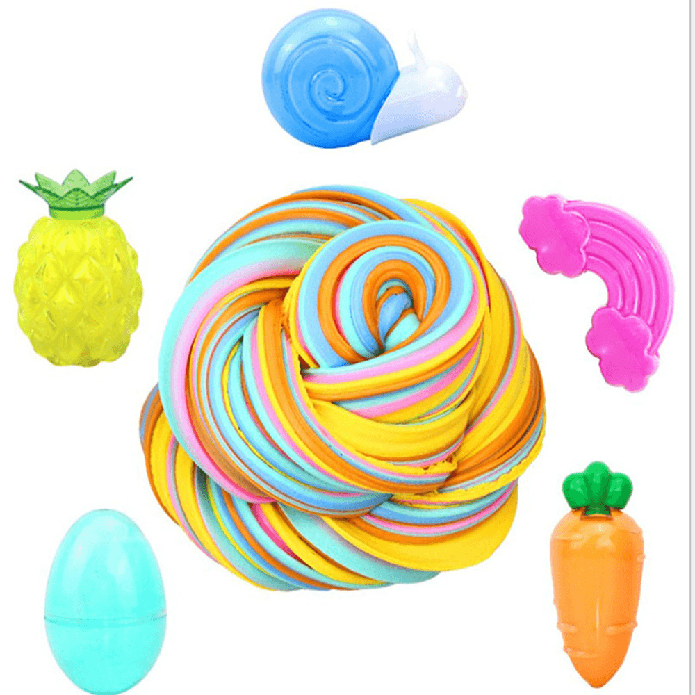 Areedy Rainbow Five Color Cotton Mud Stress Relievers Set Indoor Toys