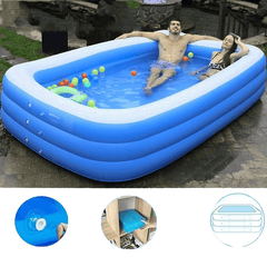 Piscina inflable portátil de 3 capas para adultos y niños, bañera plegable para exteriores e interiores, 1,5/2,1/3,05 m