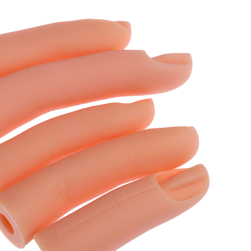 5 piezas de modelo de dedo para práctica de entrenamiento de manicura en gel acrílico para salón de manicura