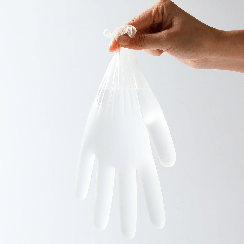 Lot de 100 gants jetables en PVC transparent pour protection hygiénique, gants pour prévenir les infections