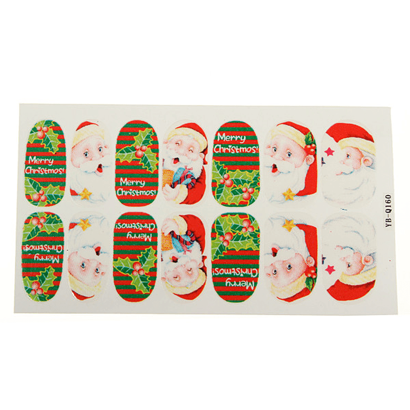 Christmas Nail Art Decoration Transfer Manicure Tips Decal Stickers