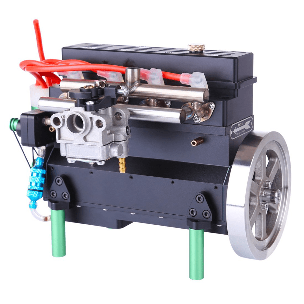 Motor de gasolina de cuatro cilindros en línea, modelo de 32 cc refrigerado por agua para automóviles y barcos RC DIY