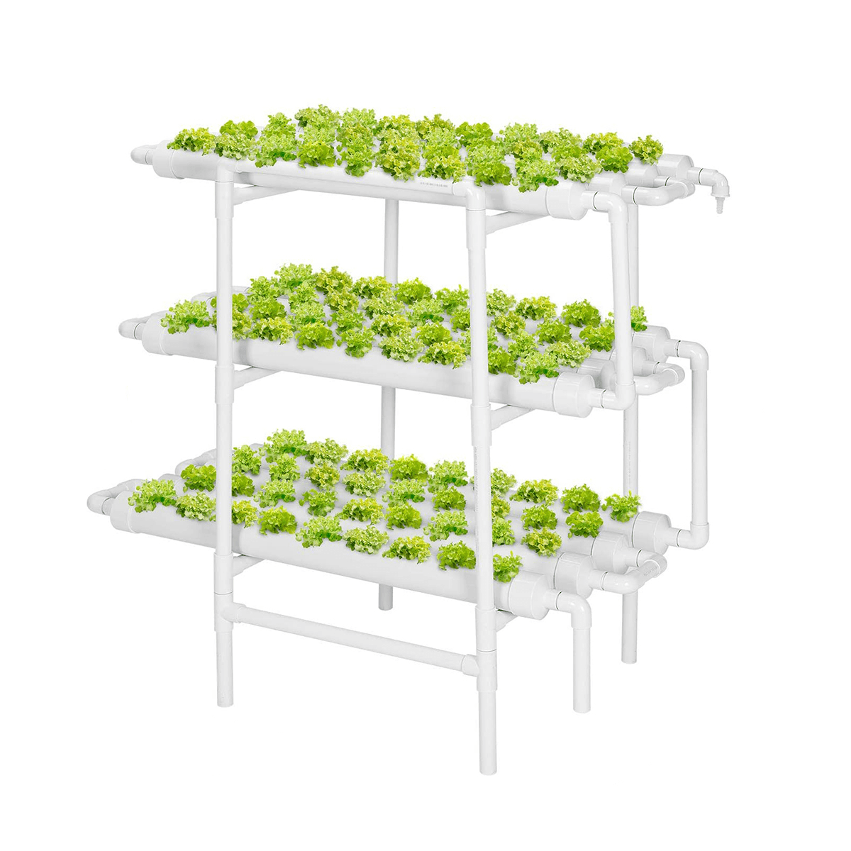 110-220V Hydroponic Grow Kit 108 Plant Sites 12 Pipes 3 Layers Garden Plant Vegetable Planting Water Culture Indoor Farming