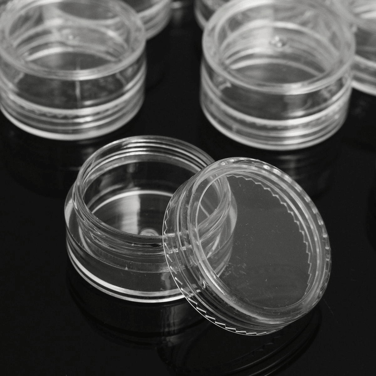 50Pc/Lot 5G Sample Clear Cream Jar Mini Cosmetic Jewelry Refillable Bottles Containers Transparent Pot Can Tin