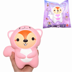 2PCS Amourie Meowpie Squishy Squirrel Slow Rising Animal 16Cm Squeeze Gift Collection with Packing