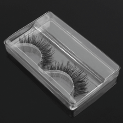 1 caja de embalaje para pestañas postizas, transparente, reutilizable, portátil, herramientas de maquillaje de ojos