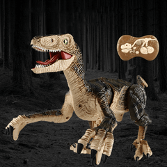 2.4G 5CH RC Raptors Velociraptor Dinosaure Électrique Marche Simulation Animal Télécommande Jurassic Dinobot Modèle avec Son et Lumières Jouet pour Enfants Cadeau