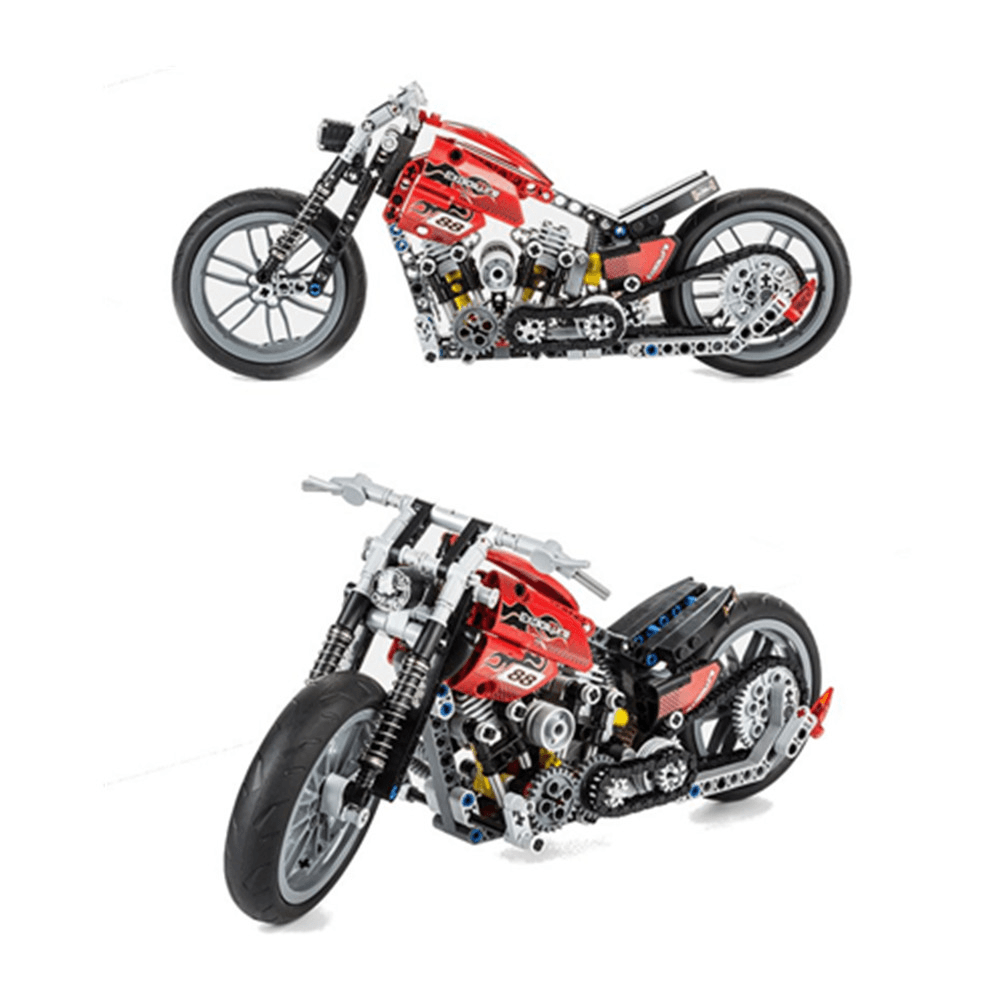 Decool 3354 Exploiture Speed ​​​​Racing Motorcycle avec boîte Blocs de construction Jouets Modèle 374Pcs Briques