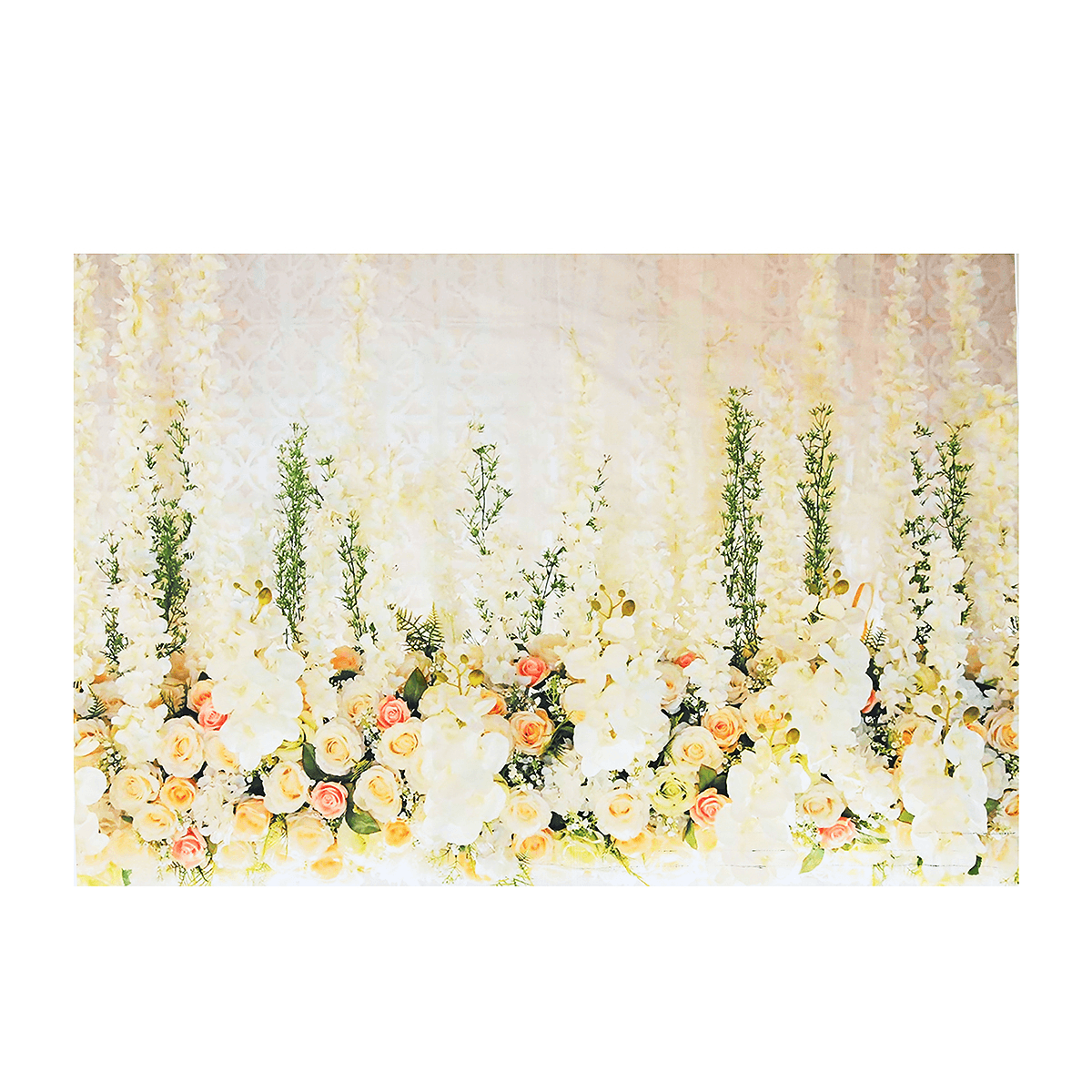 Toile de fond florale pour mariage, 210 x 150 cm, décoration murale avec roses