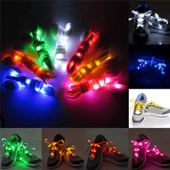 1 paire de lacets lumineux clignotants à LED en nylon