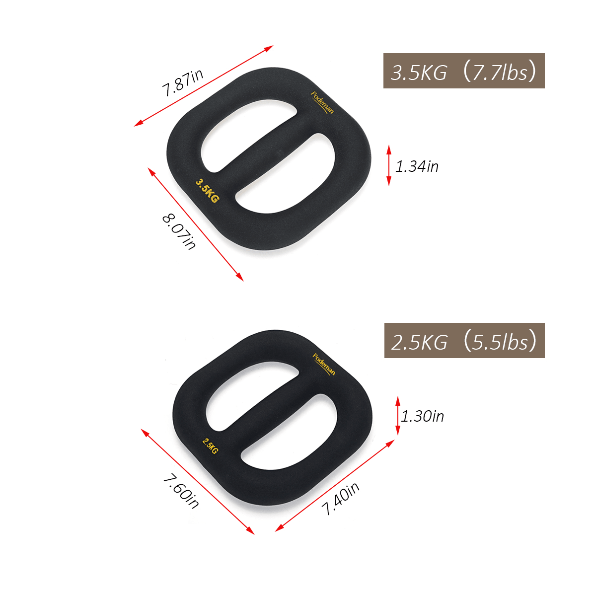 Dispositivo de entrenamiento de levantamiento de pesas con mancuernas de hierro fundido de 5,5 a 7,7 libras