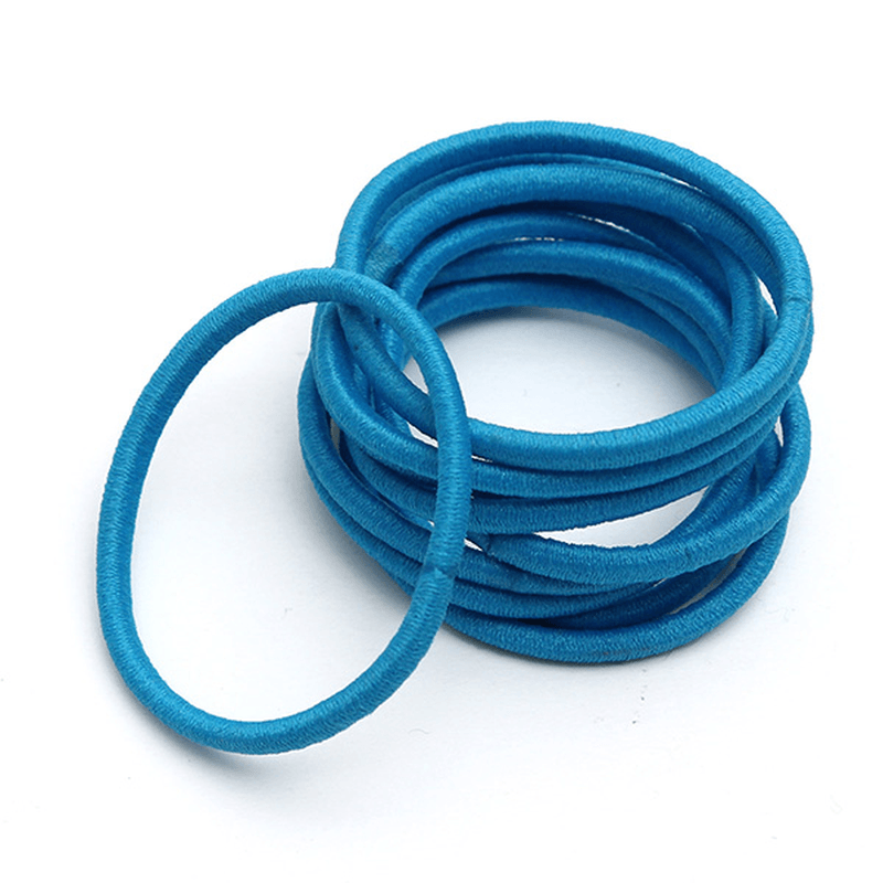 10Pcs Girls Women Candy Color Elastic Hair Bands Rope Ties