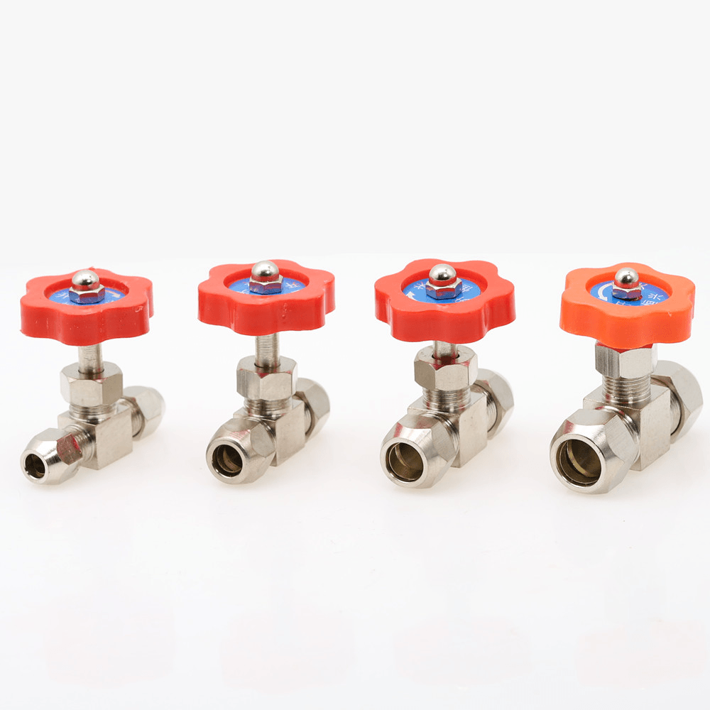 Ball Balve 6Mm 8Mm 10Mm 12Mm Pipe Orange Plastic Handle Metal High Pressure Durable Tube Needle Type Globe Valve