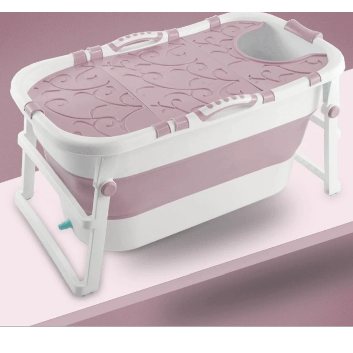 Baignoire pliante portable 107 x 59 x 53 cm pour salle de bain, grande capacité, baignoire spa en PVC