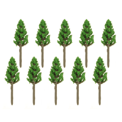 Lot de 10 mini arbres artificiels en pin de 3,5 cm/6,5 cm/9,5 cm/13 cm, décorations de fête pour la maison et le bureau