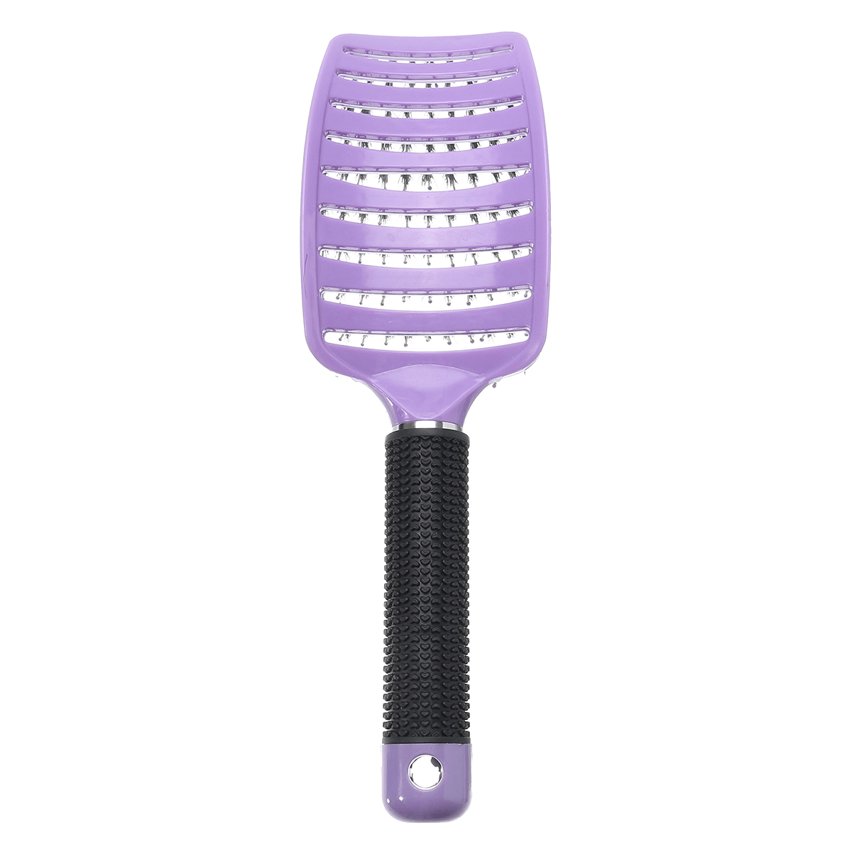 Peigne de massage du cuir chevelu en poils de nylon, brosse à cheveux bouclés, antistatique, rangée incurvée, outils de coiffure