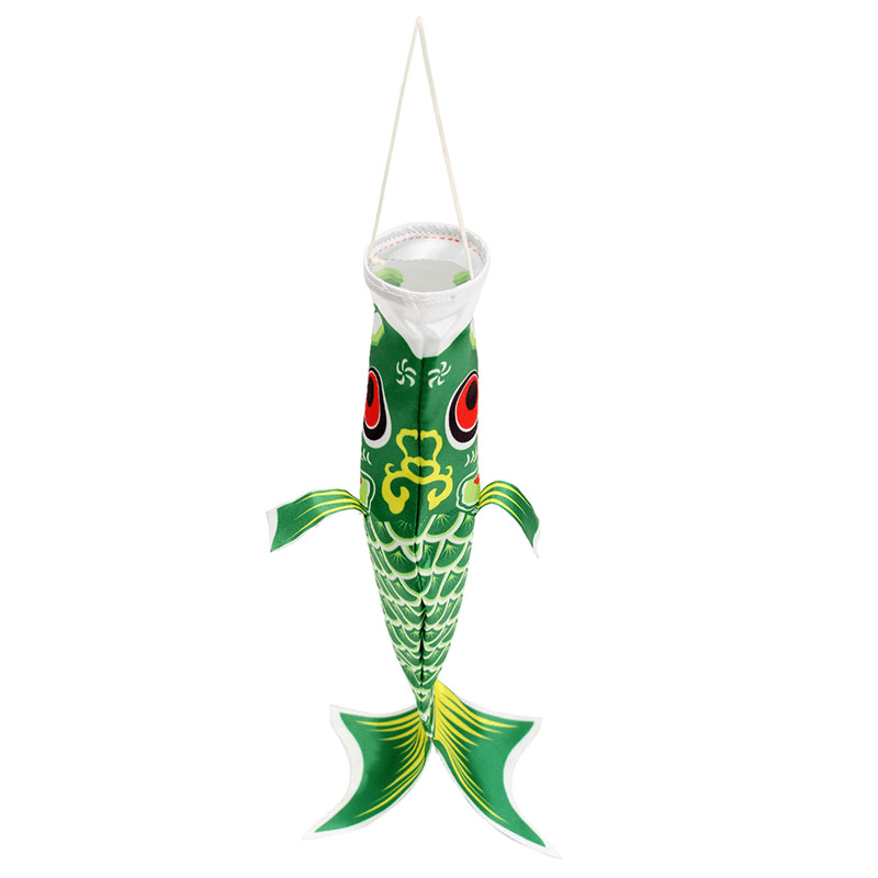 Bandera de carpa Koi Nobori de estilo japonés de 40 cm, manga de viento, pez Koinobori, cometa impermeable, mascota, artesanía, decoración colgante