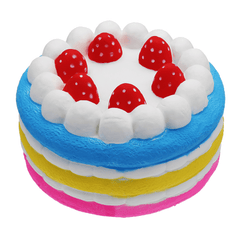 Giant Strawberry Cake Squishy 25*15CM Huge Slow Rising Soft Toy Gift Collection with Packaging