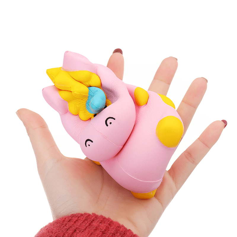 Areedy Squishy Baby Unicorn Hippo 14Cm*10Cm*8Cm Licensed Super Slow Rising Cute Pink Scented Original Package