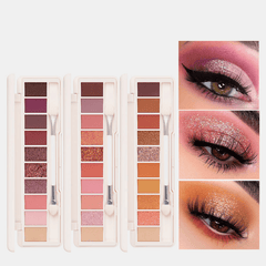 Paleta de sombras de ojos Focallure de 10 colores, mate, brillante, resistente al agua, sombra de ojos en polvo