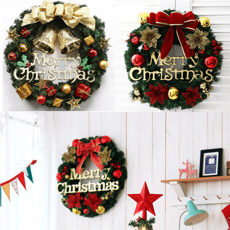 Christmas Holiday Wreath Door Ornament Garland Decoration Christmas Bell