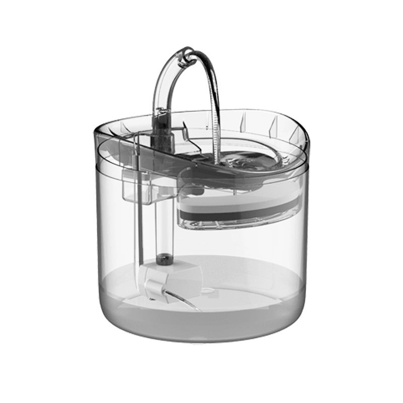 Distributeur d'eau pour animaux de compagnie de 1,8 L avec filtre à circulation automatique