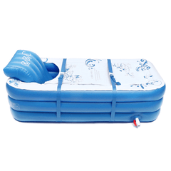 Bañera inflable 2 en 1 de PVC para adultos, 165 x 85 x 45 cm, plegable, para interior, para spa