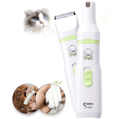 Tondeuse professionnelle 2 en 1 pour animaux de compagnie, pour chiens et chats, broyeur à ongles, coupe-ongles, machine de coupe de cheveux, outil de soins pour animaux de compagnie