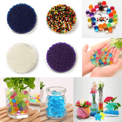 Lot de 7 000 perles d'eau magiques CS en gel pour plantes, fleurs, cristal, sol, boue, gelée, perles, jouet décoratif