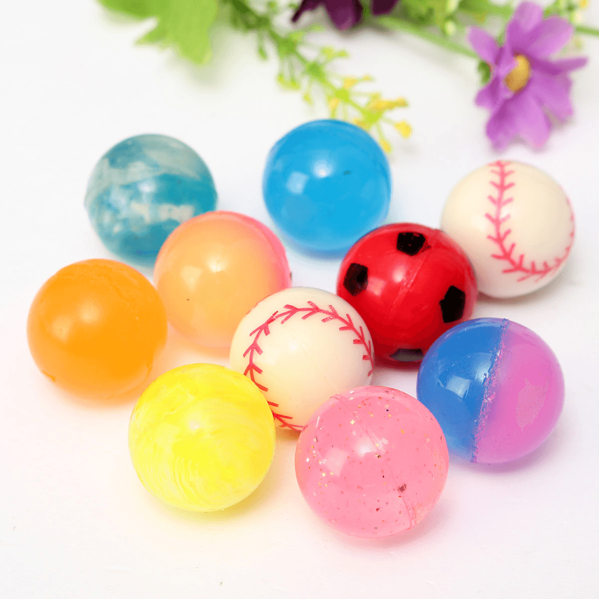 10Pcs Bouncy Jet Balls Kids Toys