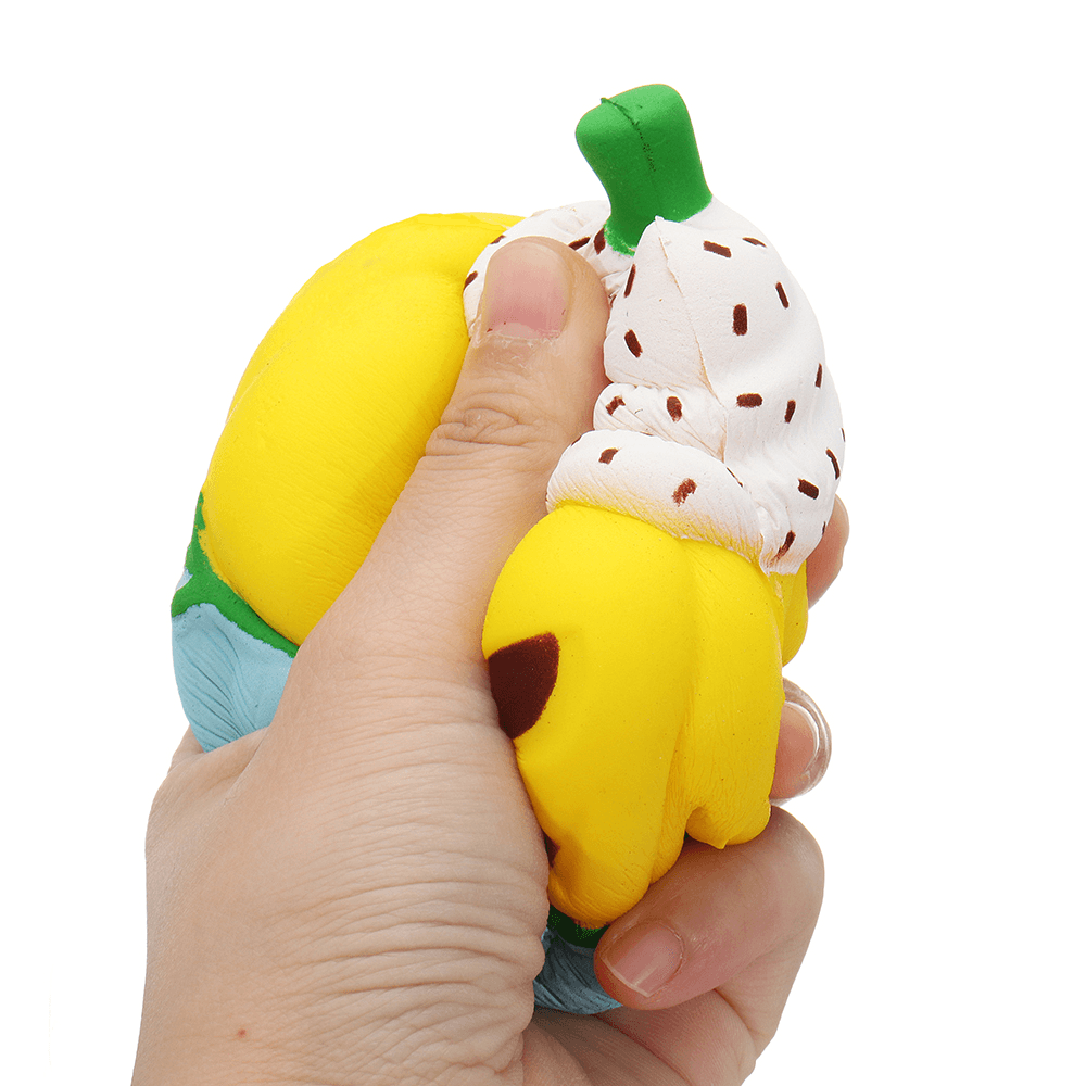 Halloween Pumpkin Ice Cream Squishy 13*10CM Slow Rising Soft Toy Gift Collection with Packaging