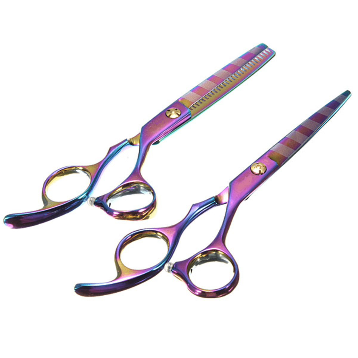 Lot de 3 ciseaux professionnels en acier inoxydable pour coupe de cheveux et effilage, outil de barbier, ensemble de peignes et ciseaux de coiffure