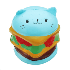 Burger Cat Squishy 10.5*9.5 CM Slow Rising Collection Gift Soft Fun Animal Toy