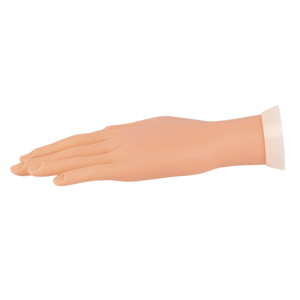 Modelo de práctica de manicura suave y flexible para mesa de entrenamiento de arte de uñas, mano falsa, reutilizable, conveniente para practicar arte de uñas, suave