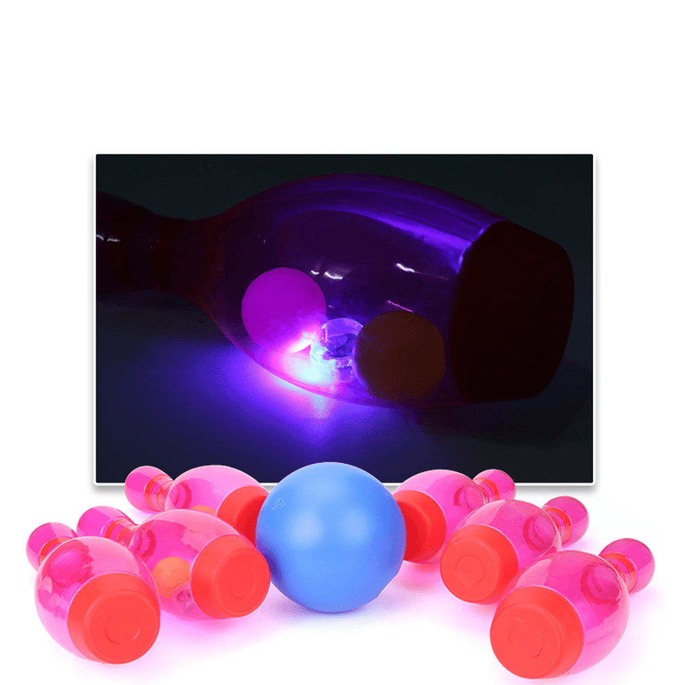 Children Plastic Funny Bowling Kindergarten Leisure Sports Entertainment Bowling Set Puzzle Toy with Sound & Lights