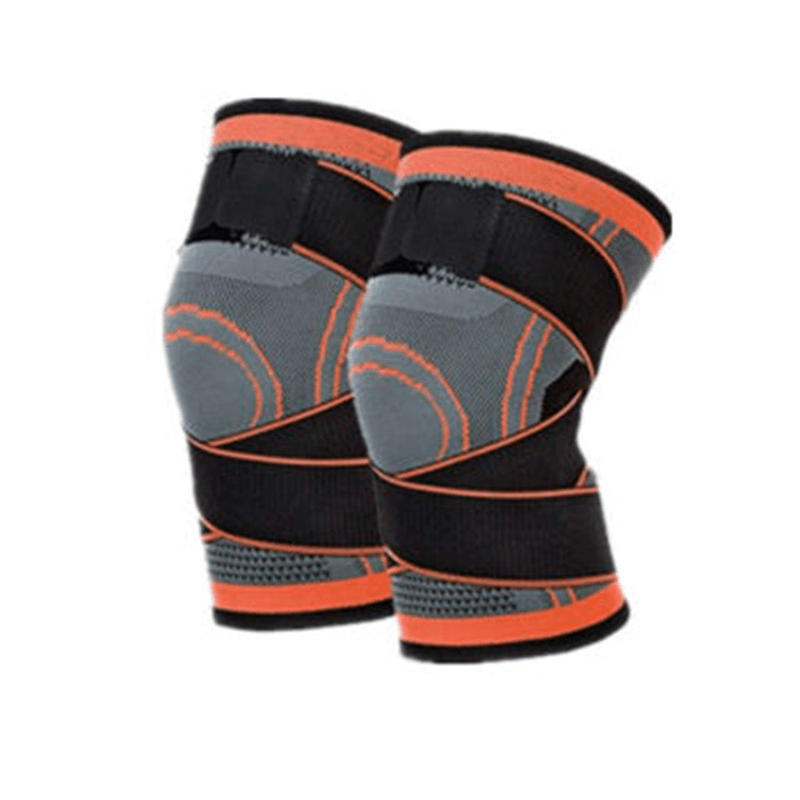 1 paire de genouillères de sport pour hommes, genouillères élastiques pressurisées, support de fitness, basket-ball, volley-ball, bandage protecteur