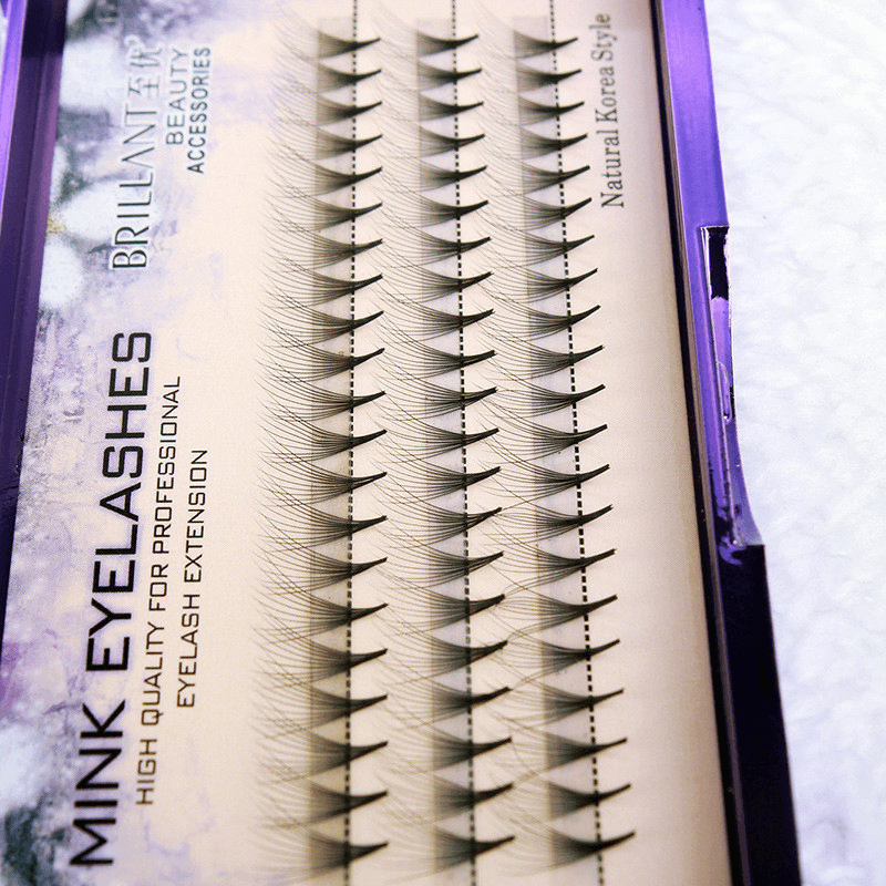 10D Noir 8/9/10/12Mm Faux Cils Extension de Cils Individuels Kit de Grappe Greffe Yeux Cils