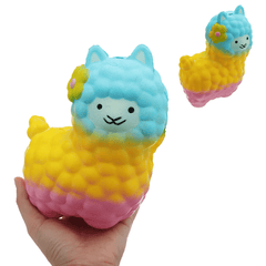 Colorful Alpacas Squishy 18*14CM Slow Rising Collection Gift Soft Toy