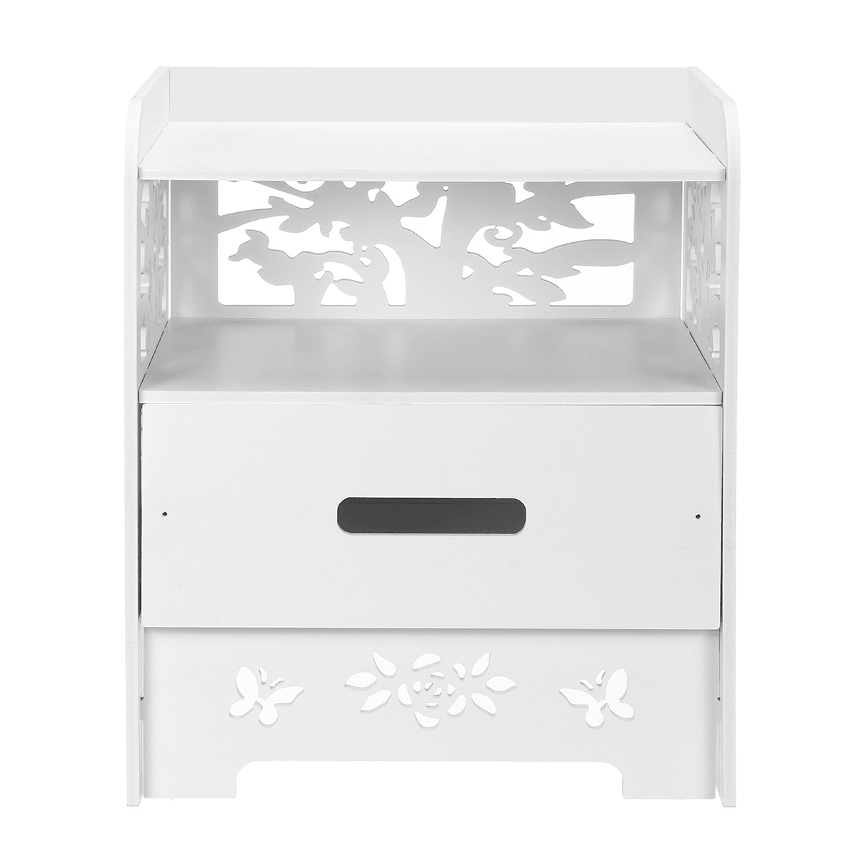 Bedroom Nightstand End Side Bedside Table Storage Cabinet Drawer White