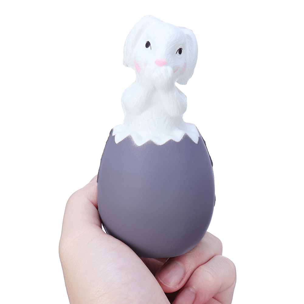 Œuf de lapin squishy de 13 cm avec sac fantaisie, jouet à presser, cadeau de Noël