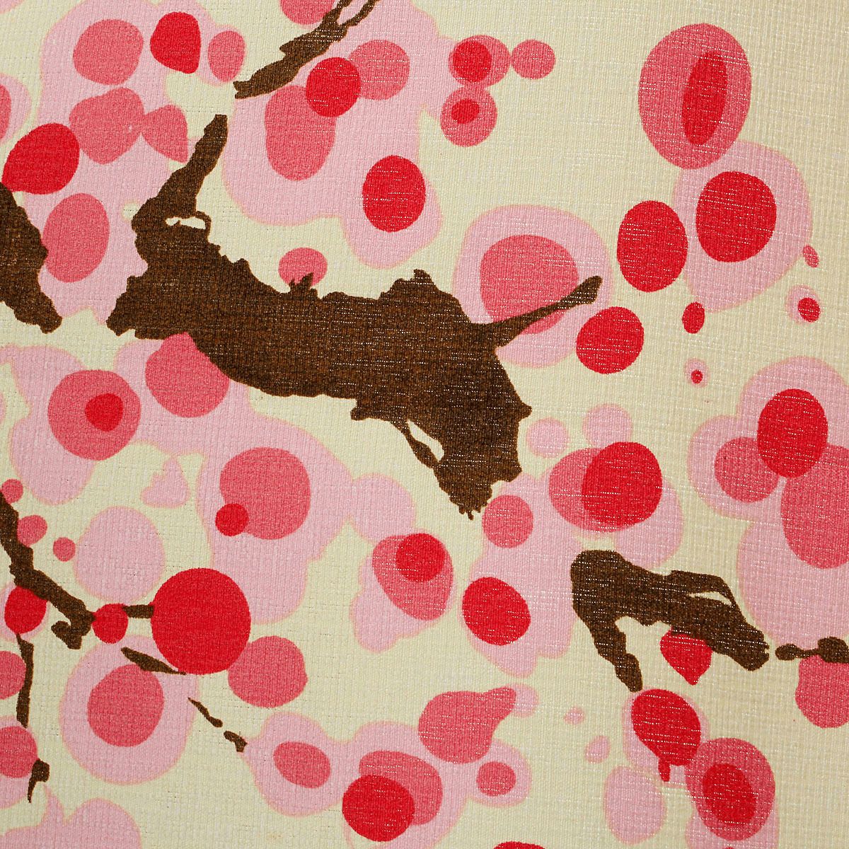 Rideau de porte noren japonais romantique en fleurs de cerisier Sakura et petit chien 150 x 85 cm